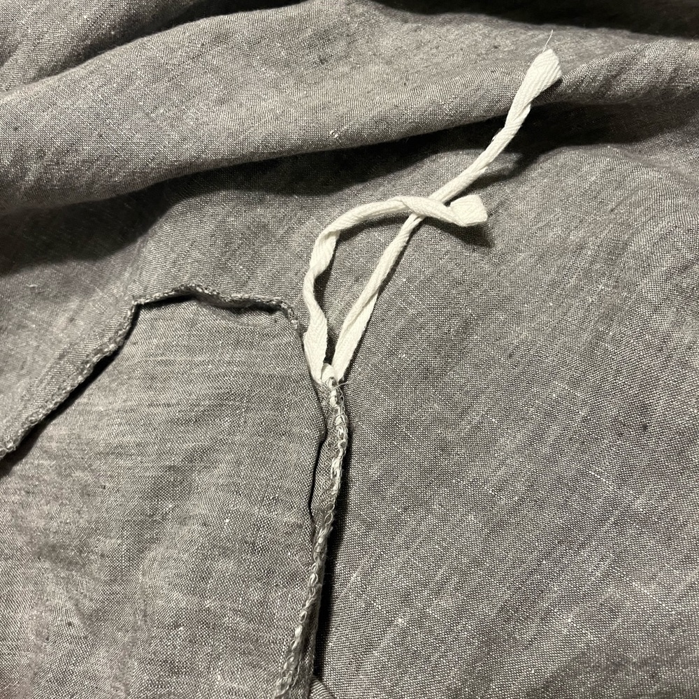 Gently Used Restoration Hardware Linen Duvet Cover - King/Cal King Graphite - Picture 9 of 9